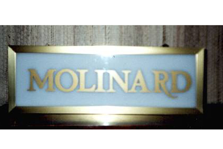  ENSEIGNE LUMINEUSE MOLINARD EN ETAT DE MARCHE de Molinard 