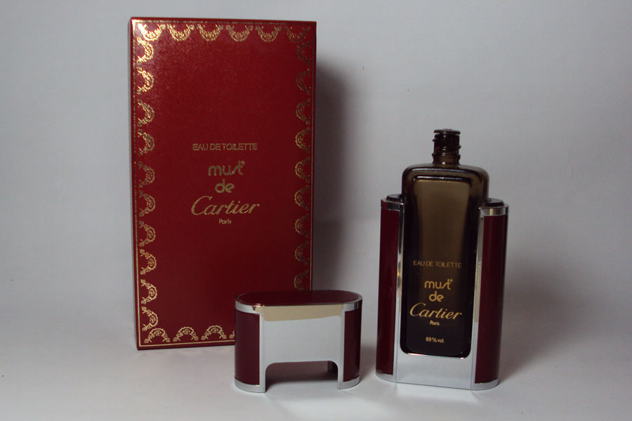 Must Flacon vide de l'eau de toilette 30 ml dans son coffret luxe  de Cartier 