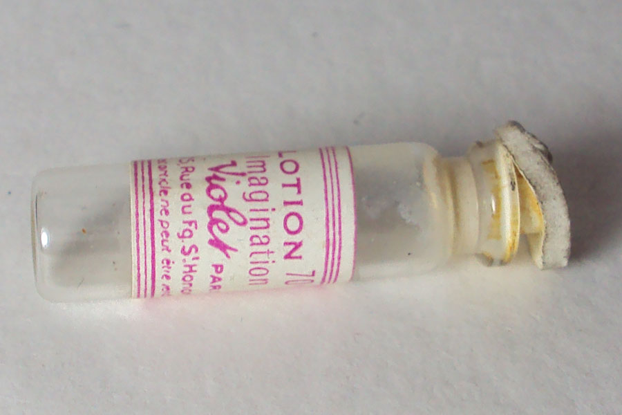 Imagination Tube hauteur 3 cm 70 ° parfum bouché avec une tétine Caoutchouc vide de Violet 