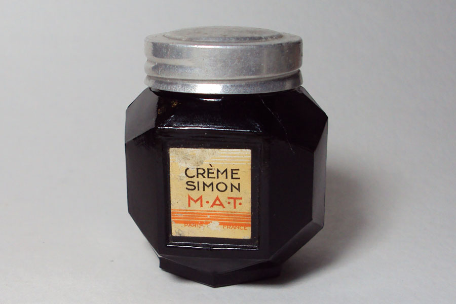 Crème Simon M.A.T. Hauteur 5.5 cm environ étiquette légèrement abimée  vide de Simon 