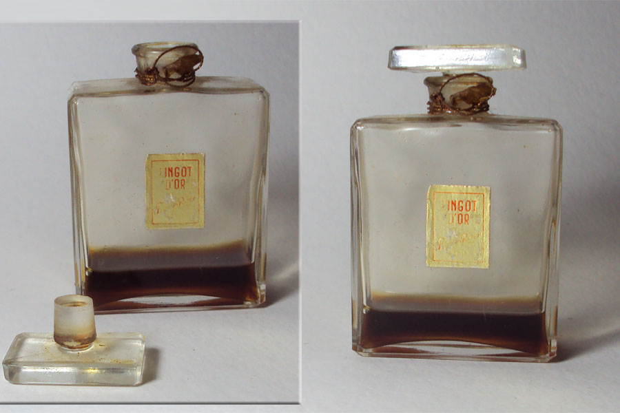 Lingot D'Or  Flacon du parfum hauteur 8.3 cm bouchon en verre émerisé de Divers 